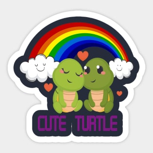 Cute Animal Turtle Design Sticker